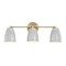 Designers Fountain Biba 24in 3-Light Brushed Gold Modern Indoor Vanity Light with Grey Sky Metal Shades D287M-3B-BG - alternate 1